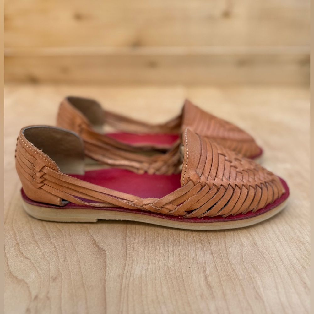 Women’s Woven Leather Espadrille Slip-On’s - Picture 3 of 11